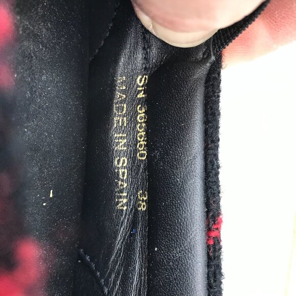 YVES SAINT LAURENT ~ WOMENS 38 ~ TWEED BUFFALO PLAID PARIS SLIP ON SHOE LOAFER - Picture 7 of 8